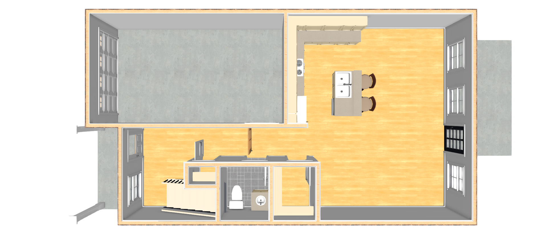 UNIT 1 1st level floor plan