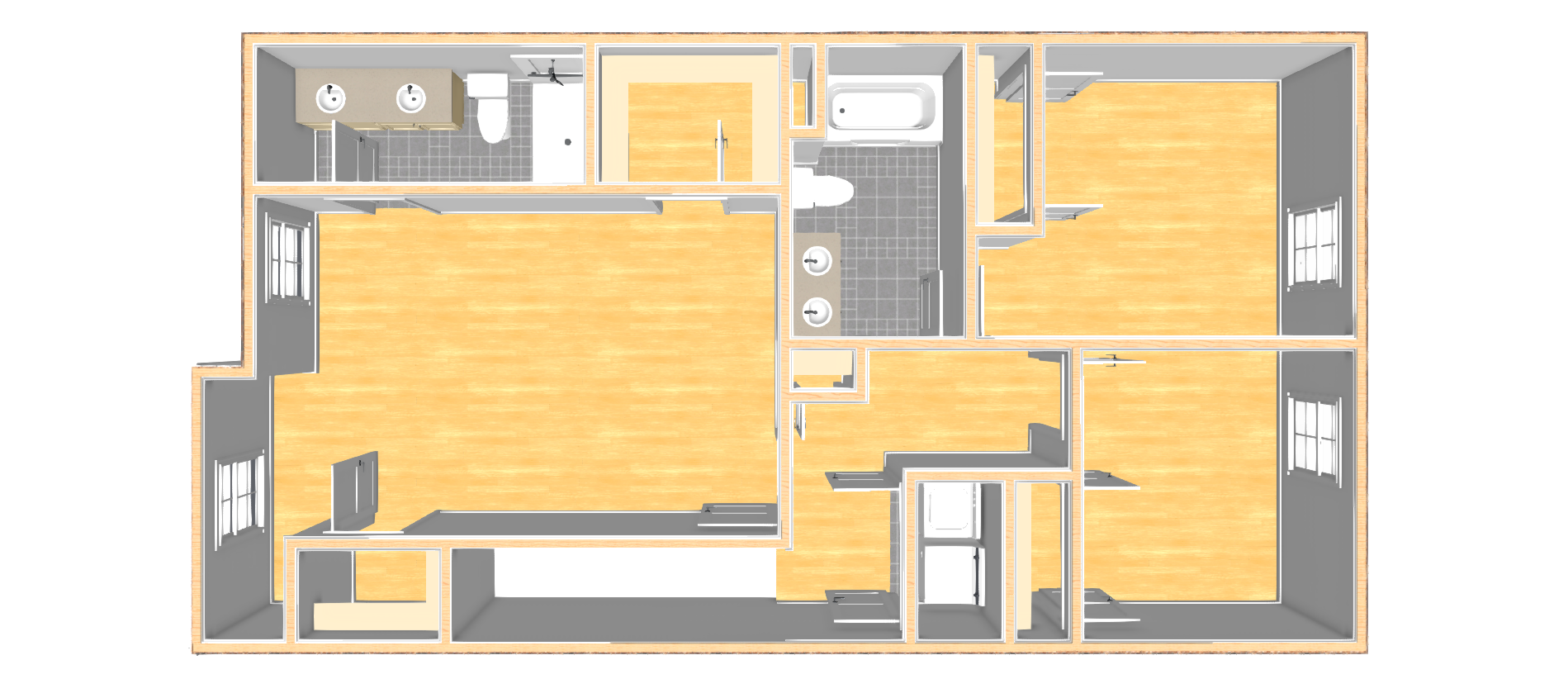 UNIT 1 2nd level floor plan