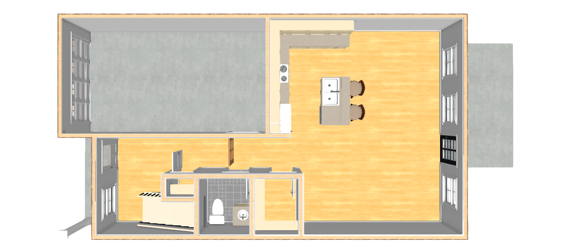 UNIT 2 1st level floor plan
