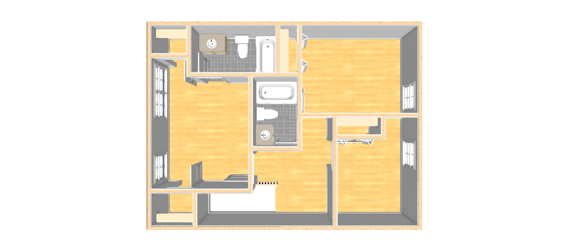 UNIT 3 2nd level floor plan